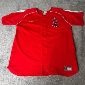 Nike Kids Red and White Baseball Jersey